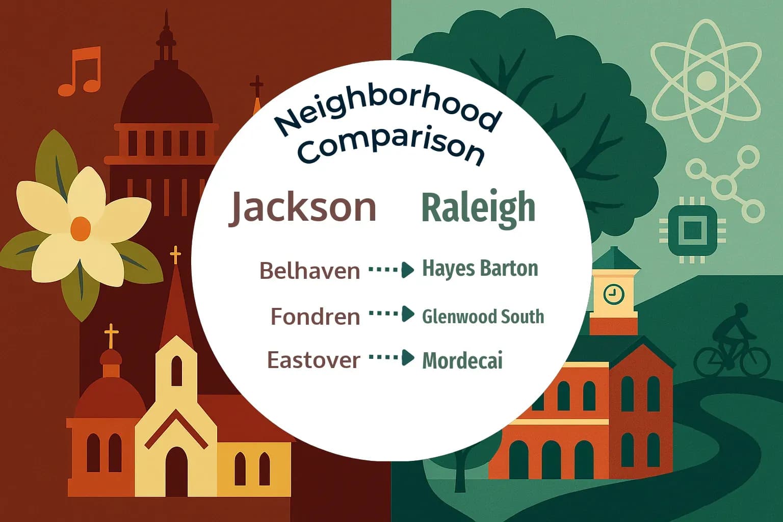 Jackson vs Raleigh Neighborhood Comparison