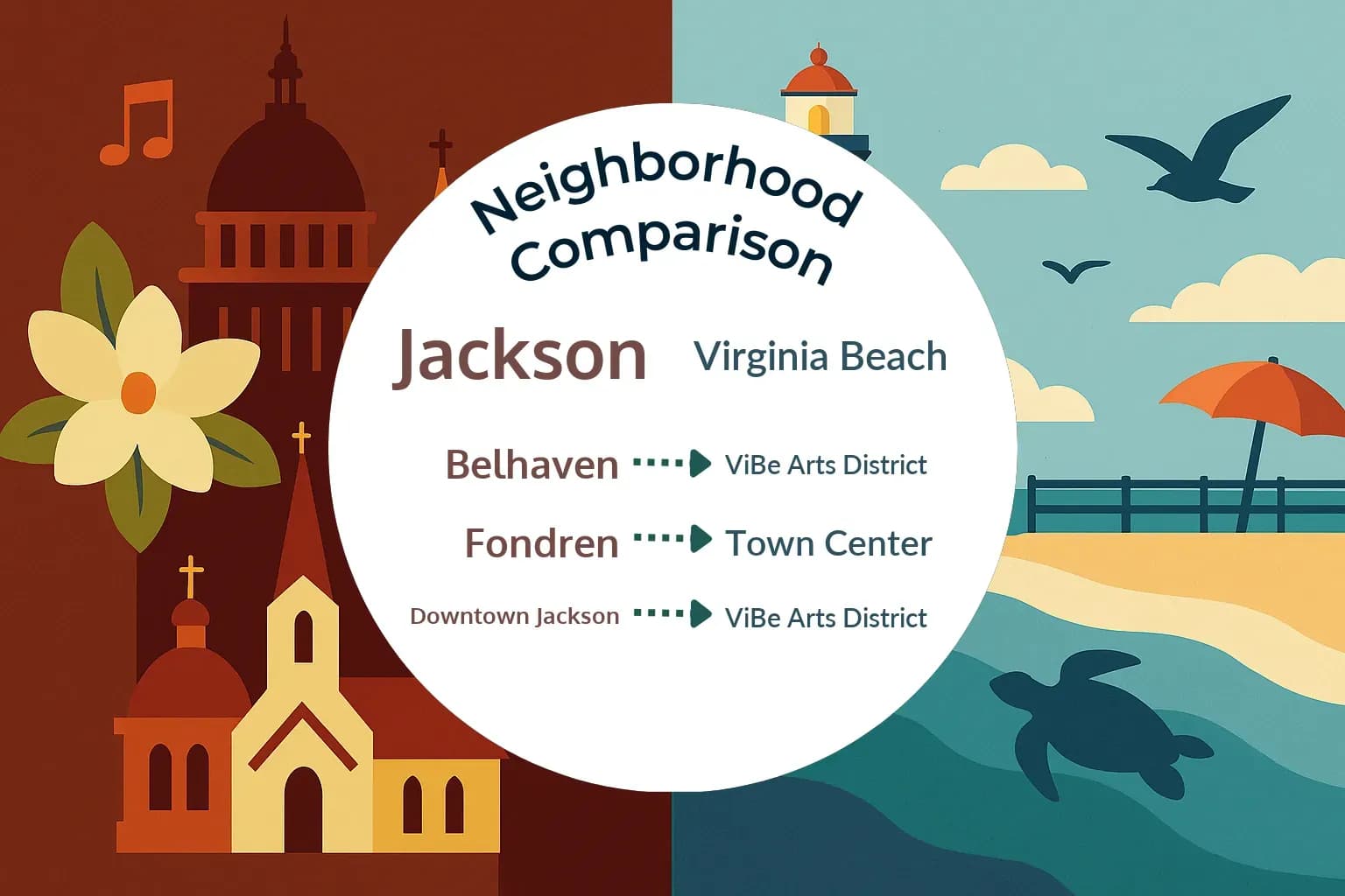 Jackson vs Virginia Beach Neighborhood Comparison