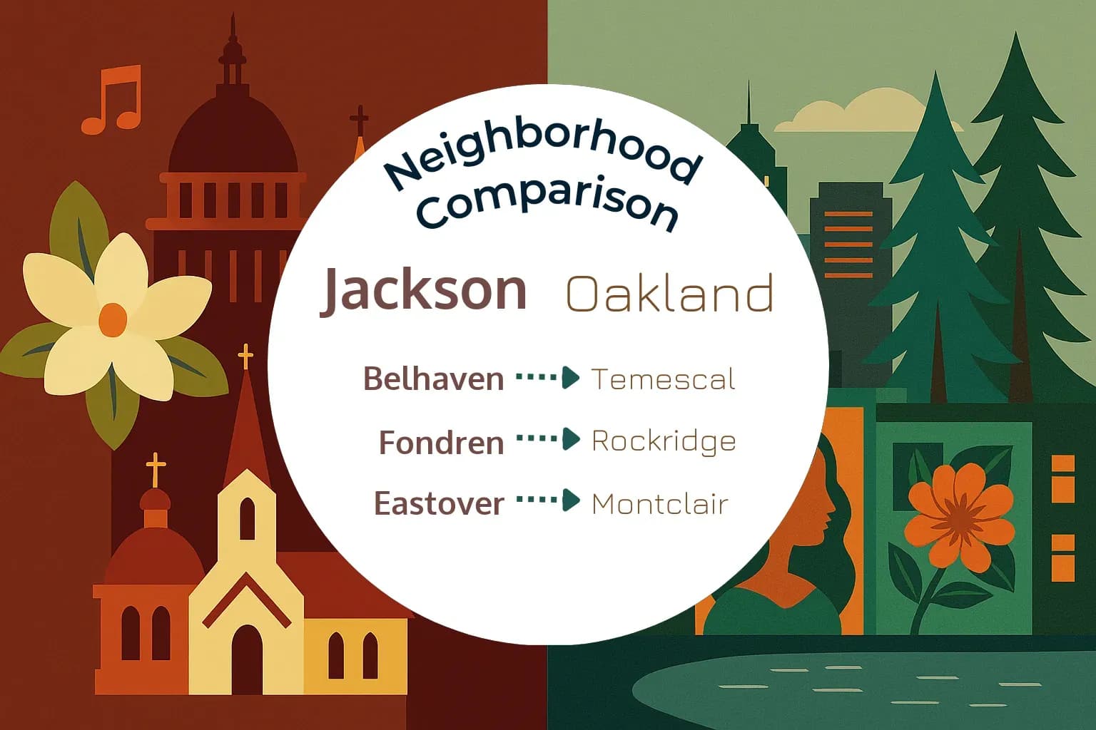 Jackson vs Oakland Neighborhood Comparison