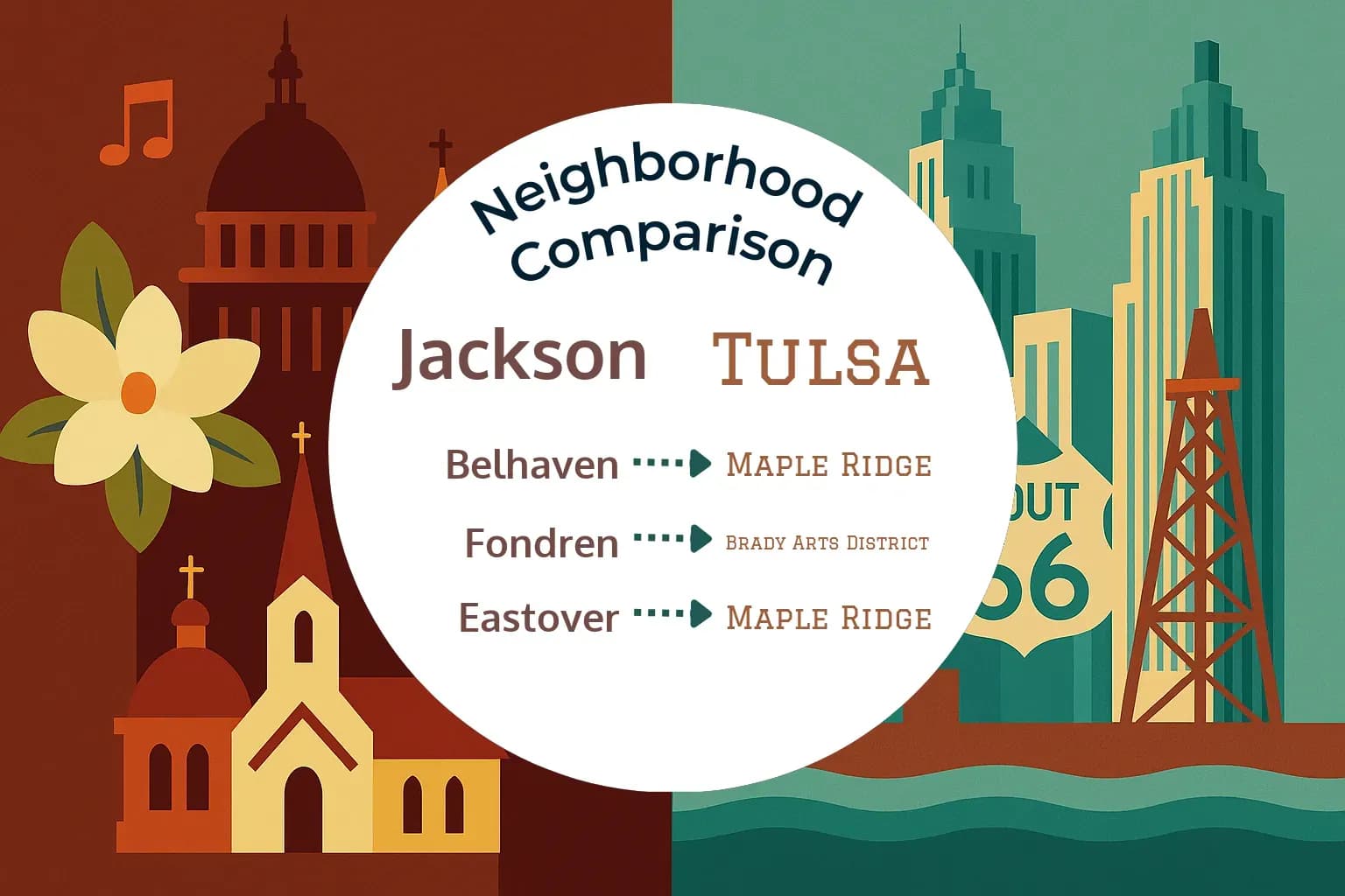 Jackson vs Tulsa Neighborhood Comparison