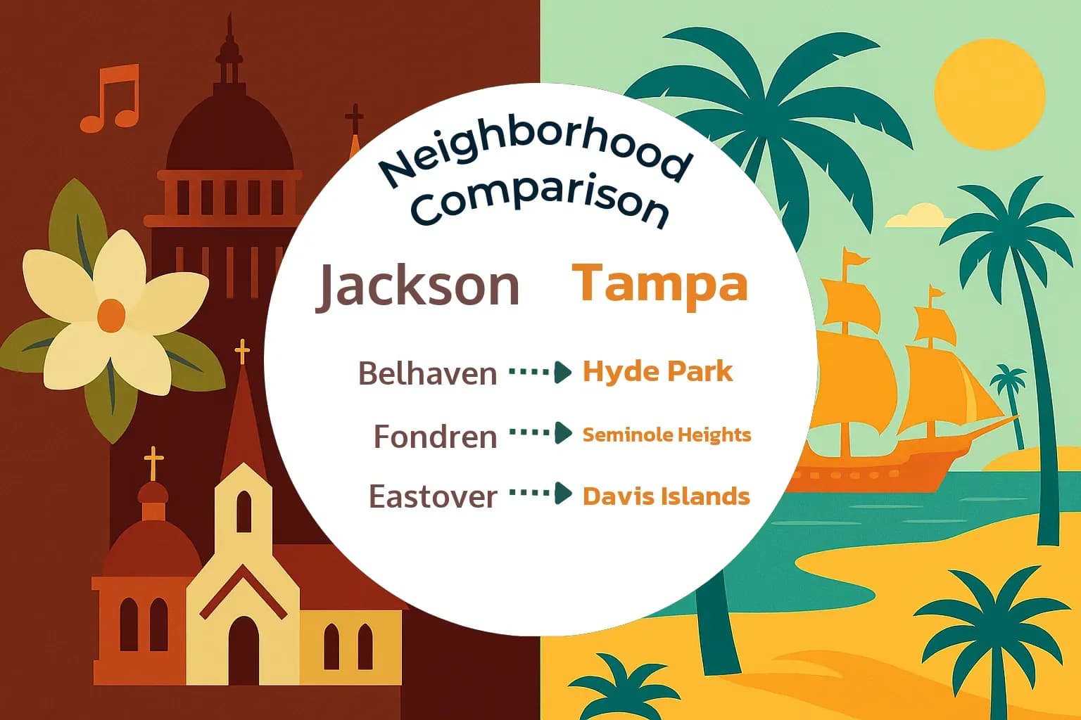 Jackson vs Tampa Neighborhood Comparison