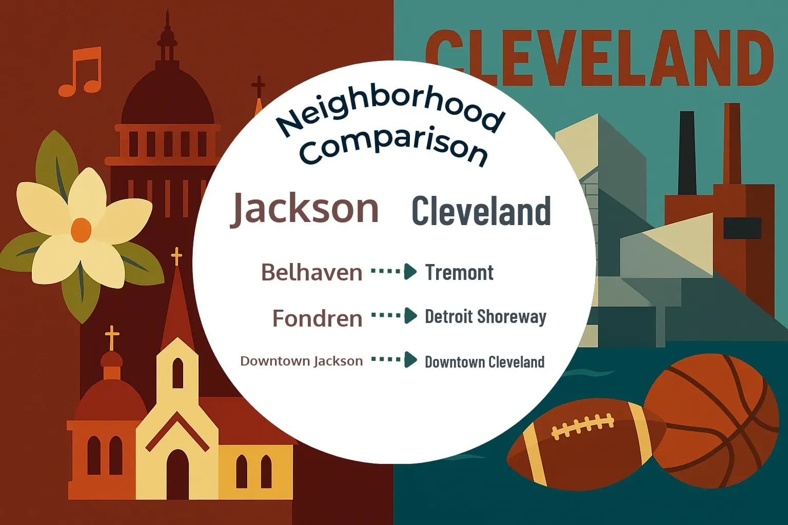 Jackson vs Cleveland Neighborhood Comparison