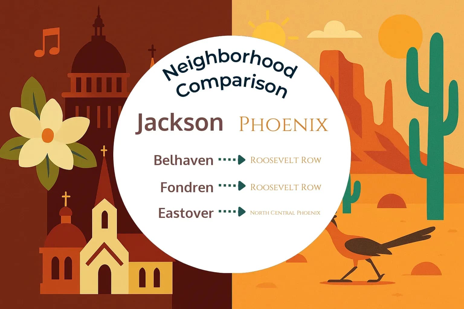 Jackson vs Phoenix Neighborhood Comparison
