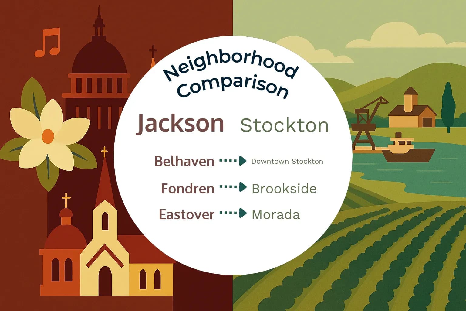 Jackson vs Stockton Neighborhood Comparison