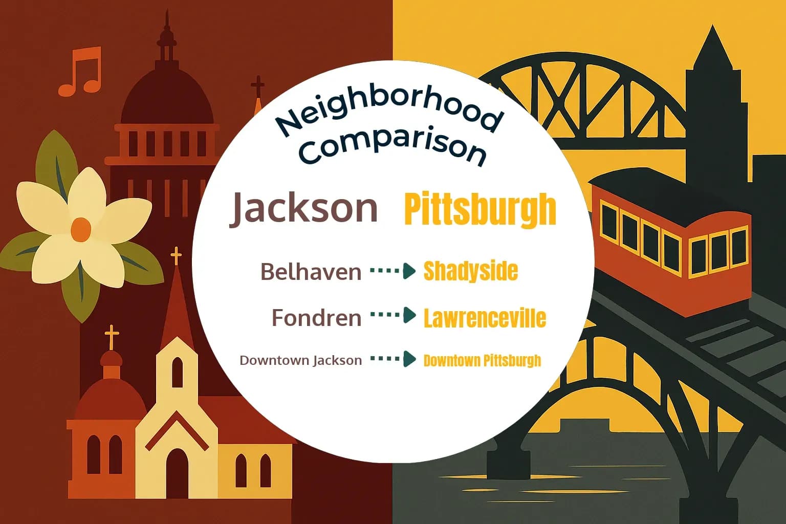 Jackson vs Pittsburgh Neighborhood Comparison