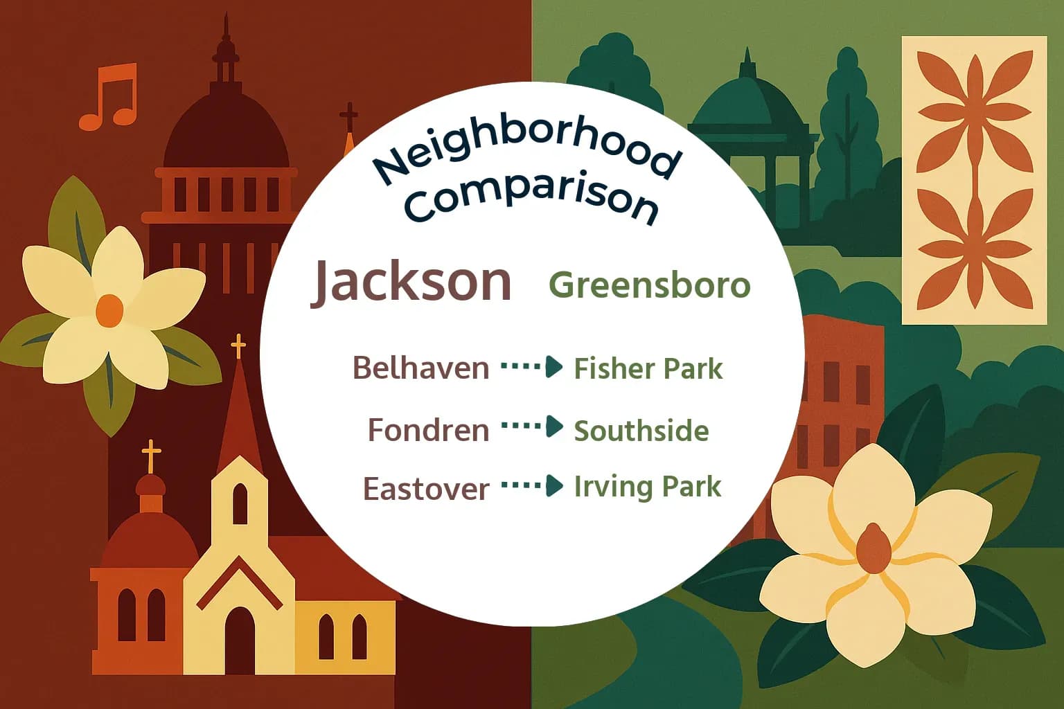 Jackson vs Greensboro Neighborhood Comparison