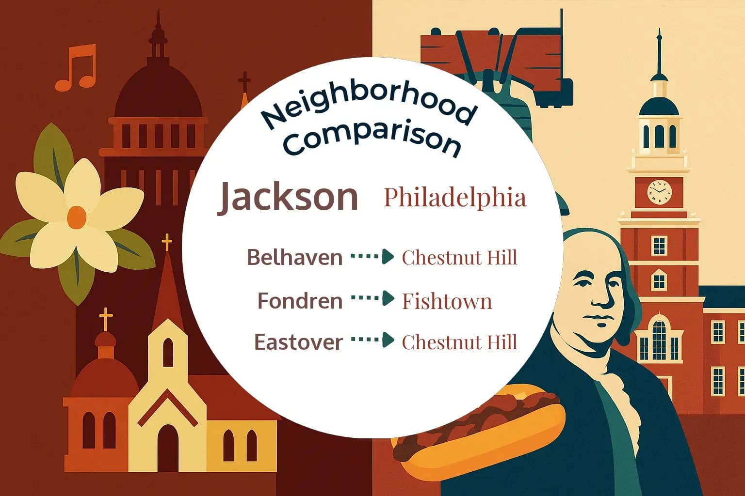 Jackson vs Philadelphia Neighborhood Comparison