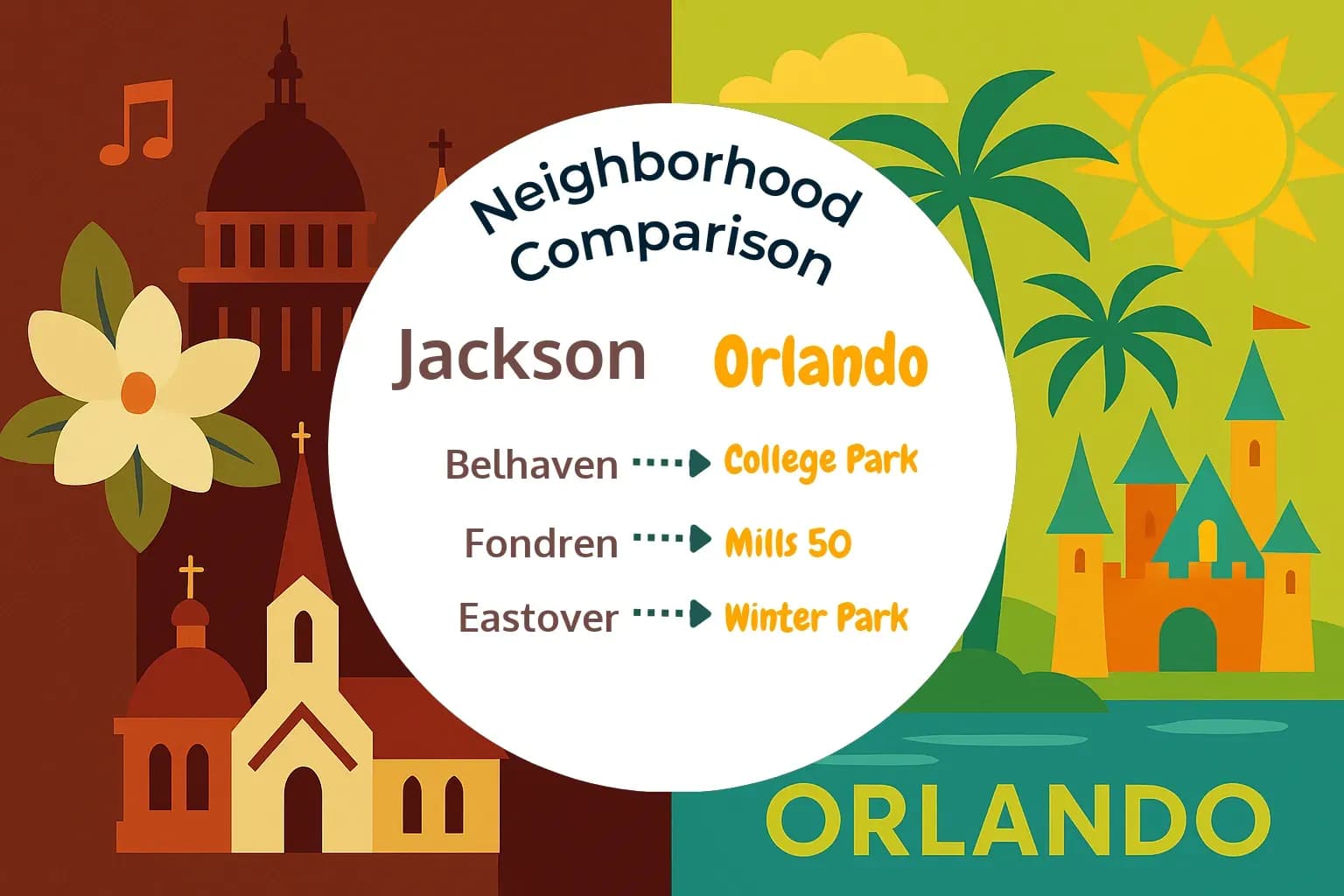 Jackson vs Orlando Neighborhood Comparison
