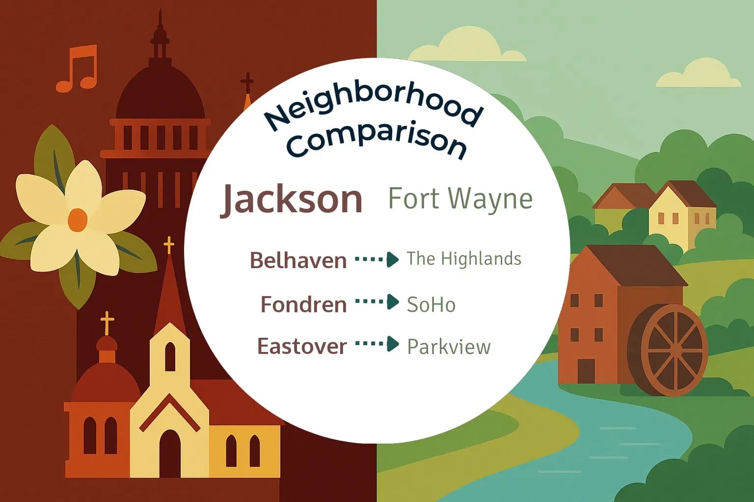 Jackson vs Fort Wayne Neighborhood Comparison