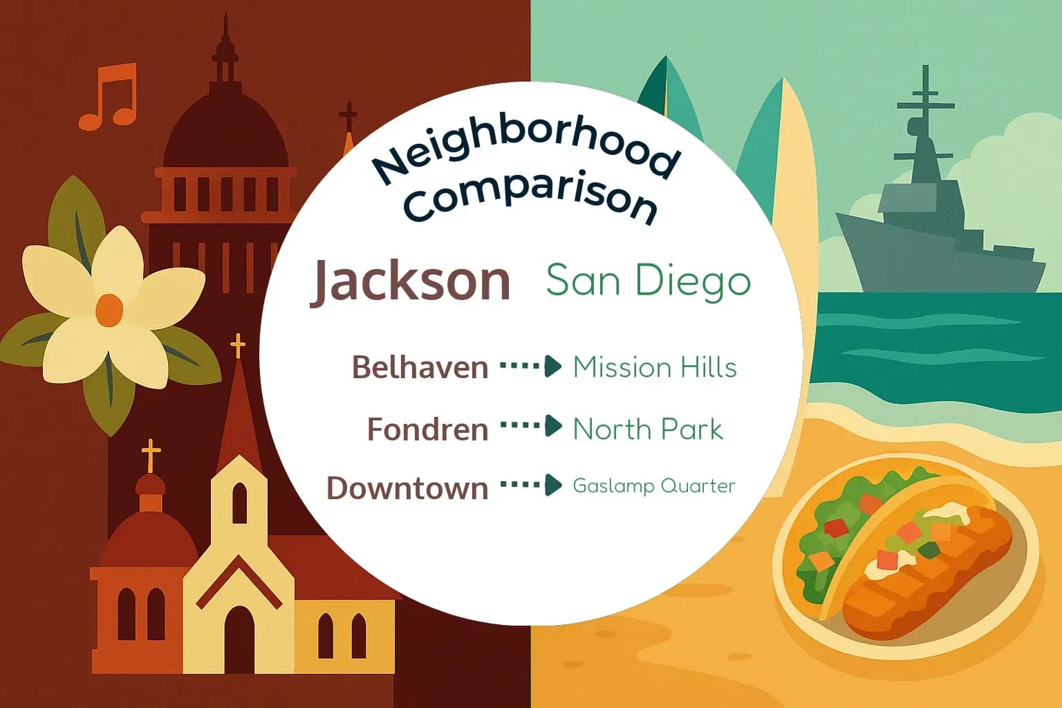 Jackson vs San Diego Neighborhood Comparison