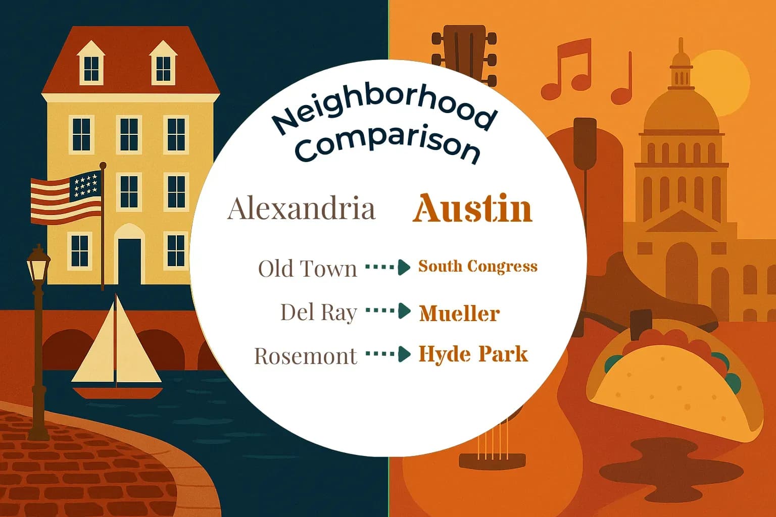 Alexandria vs Austin Neighborhood Comparison