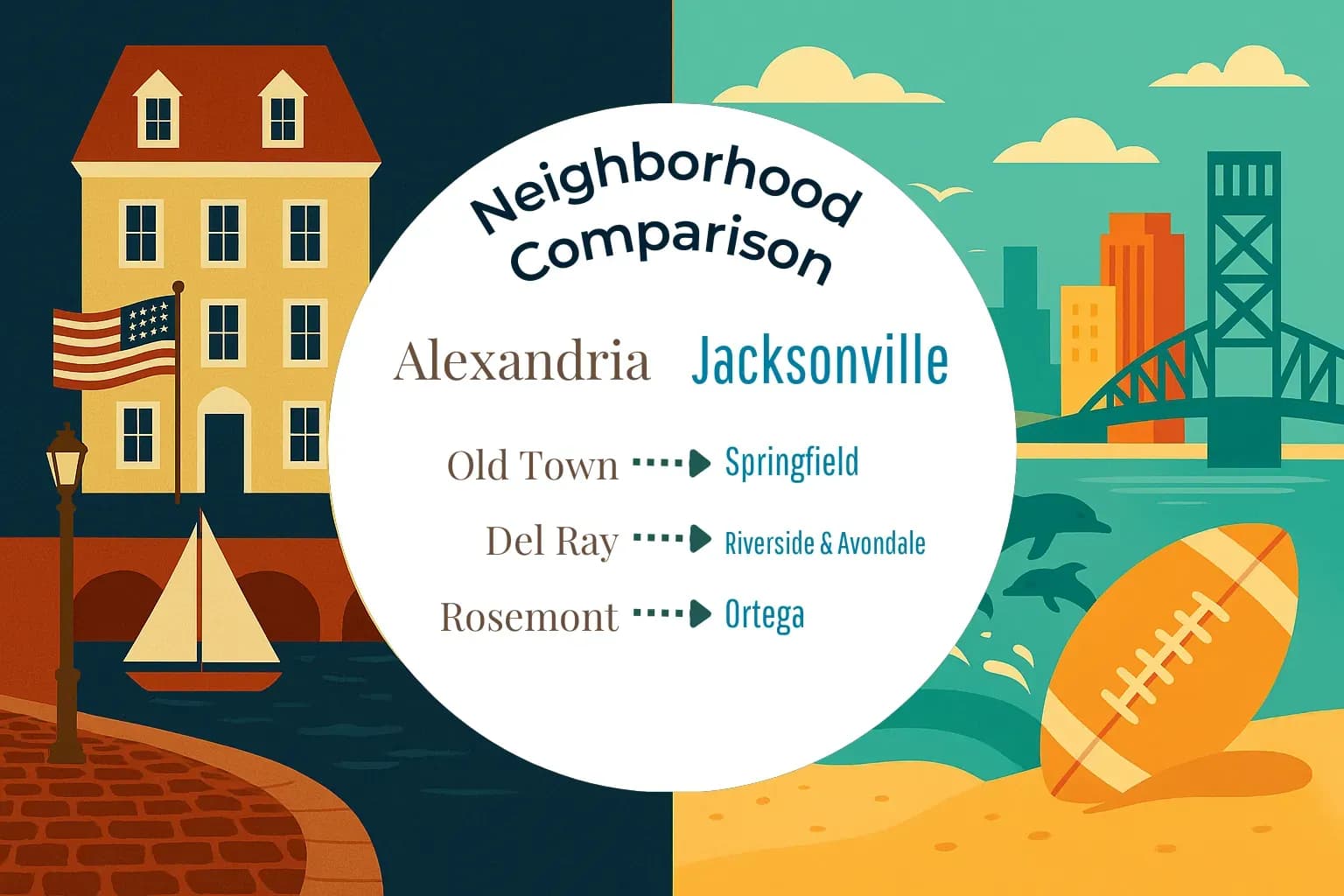 Alexandria vs Jacksonville Neighborhood Comparison