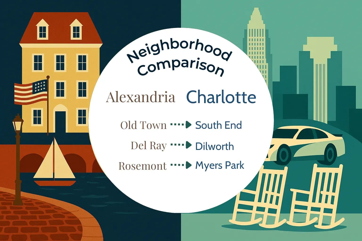 Alexandria vs Charlotte Neighborhood Comparison