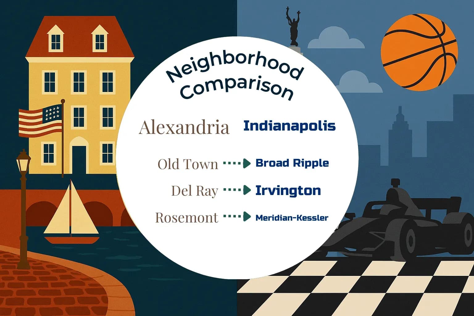 Alexandria vs Indianapolis Neighborhood Comparison