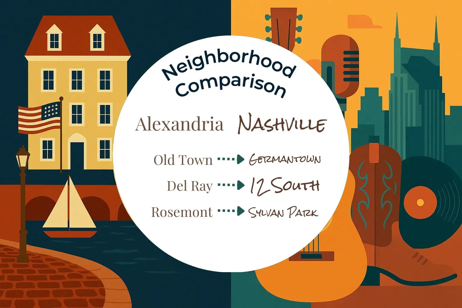 Alexandria vs Nashville Neighborhood Comparison