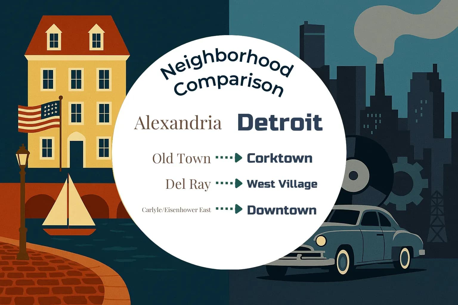 Alexandria vs Detroit Neighborhood Comparison