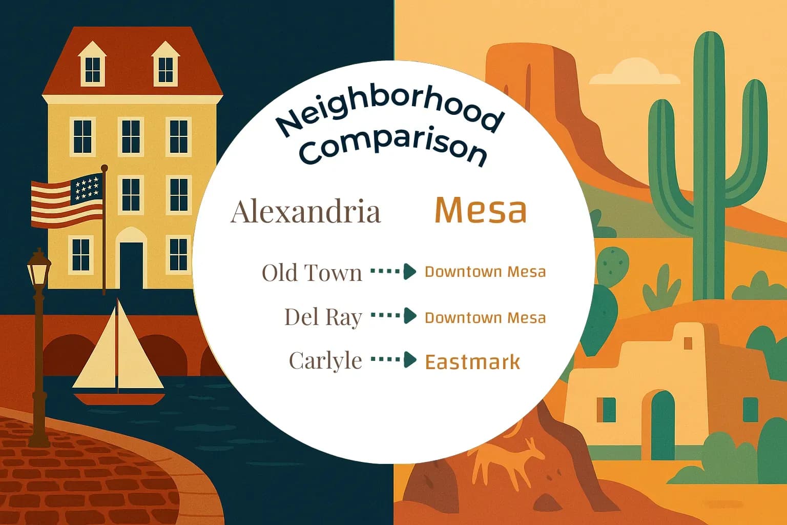 Alexandria vs Mesa Neighborhood Comparison