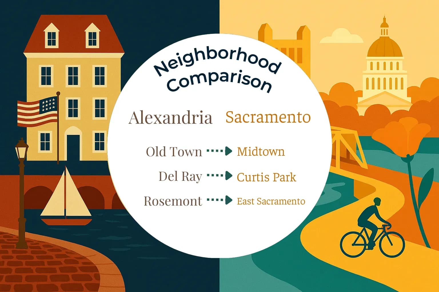 Alexandria vs Sacramento Neighborhood Comparison