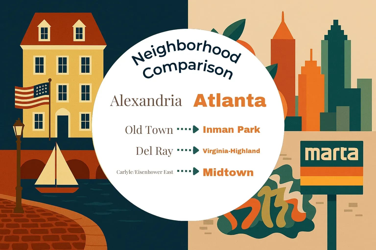Alexandria vs Atlanta Neighborhood Comparison