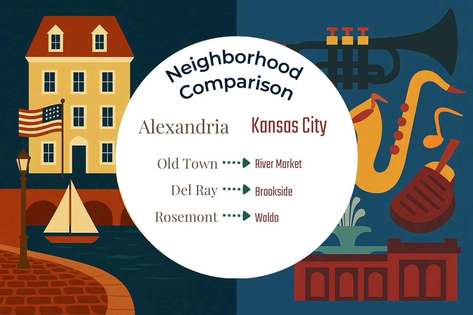 Alexandria vs Kansas City Neighborhood Comparison