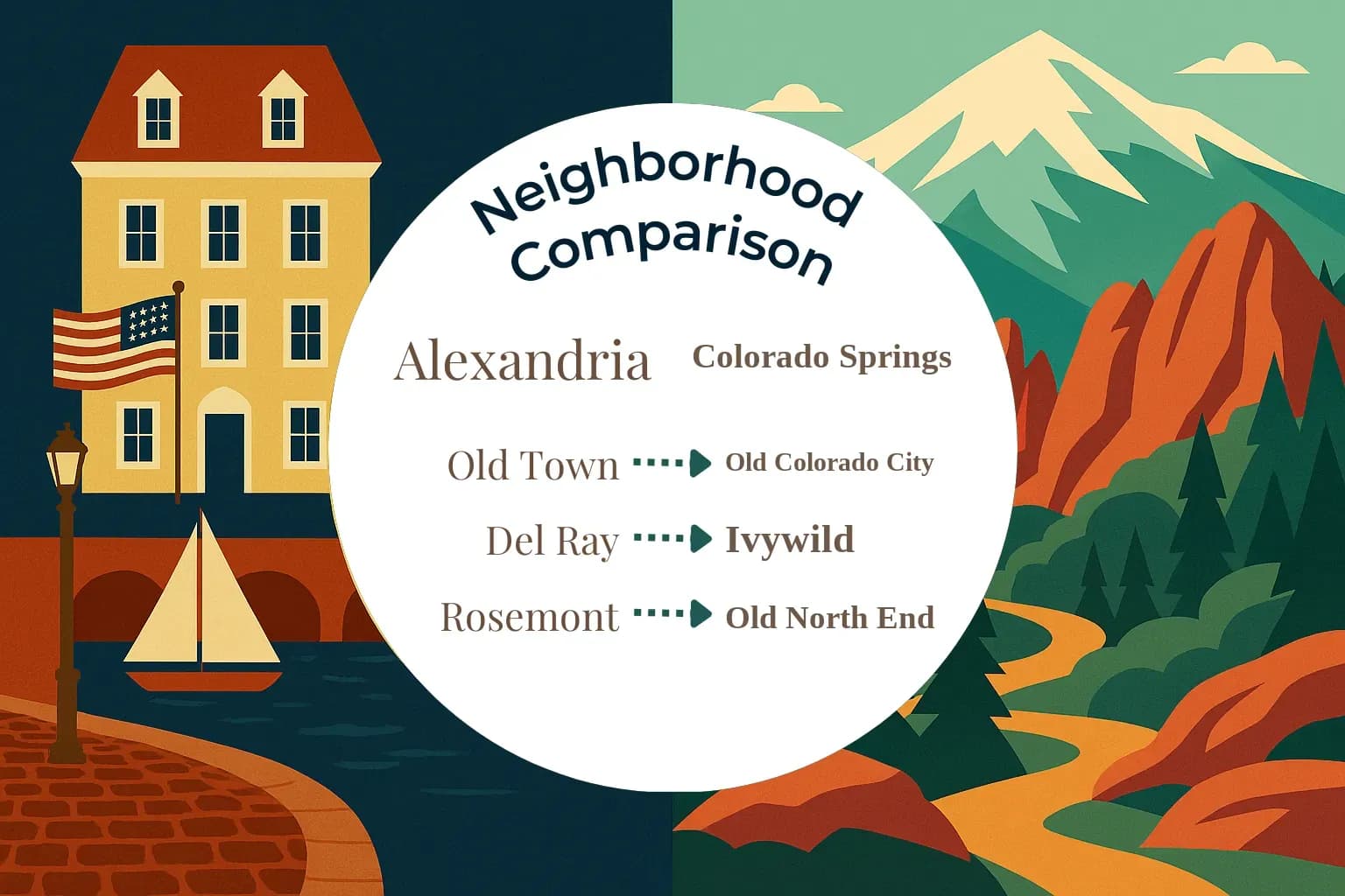 Alexandria vs Colorado Springs Neighborhood Comparison