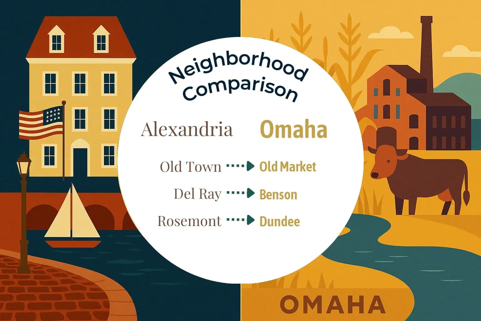 Alexandria vs Omaha Neighborhood Comparison