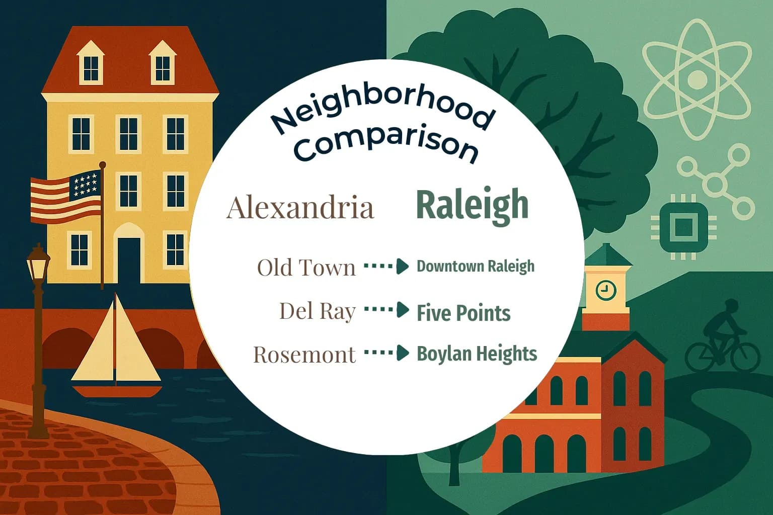 Alexandria vs Raleigh Neighborhood Comparison