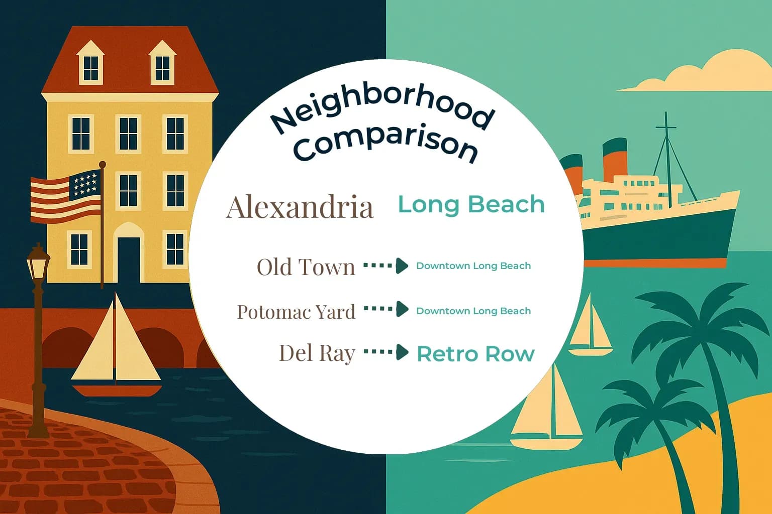 Alexandria vs Long Beach Neighborhood Comparison