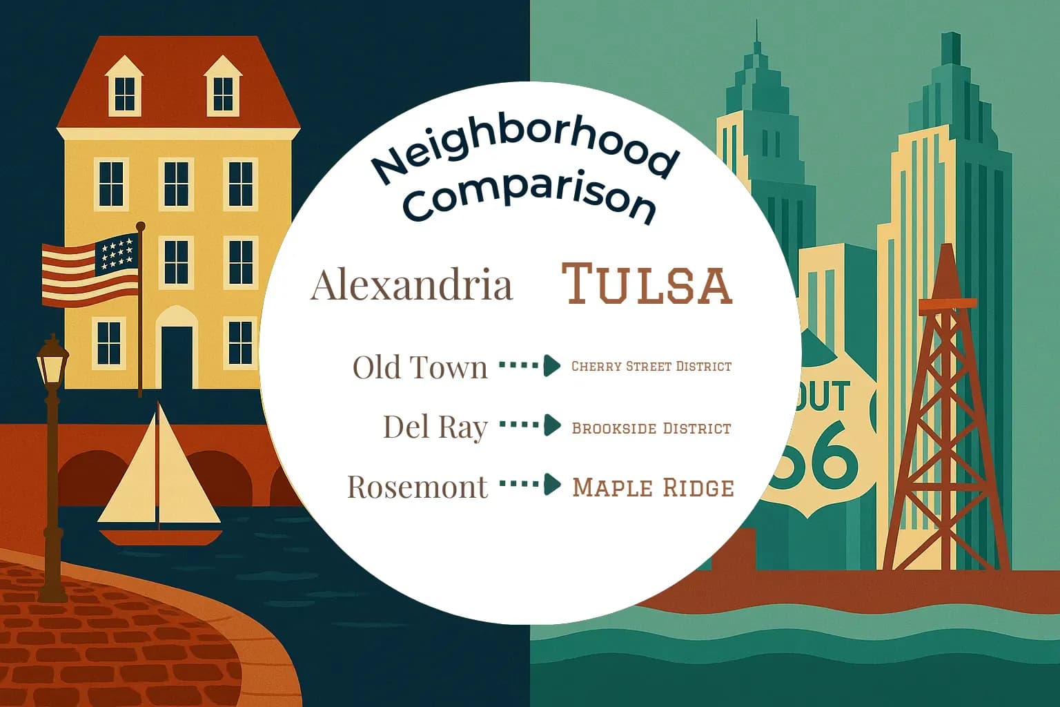 Alexandria vs Tulsa Neighborhood Comparison