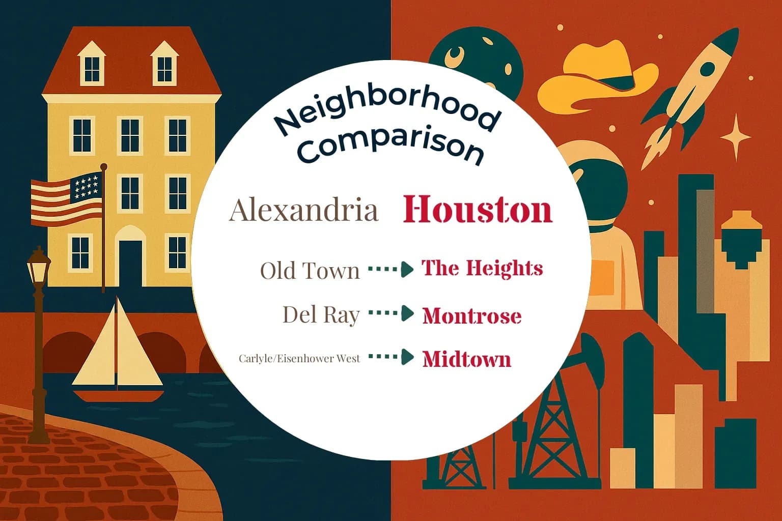Alexandria vs Houston Neighborhood Comparison