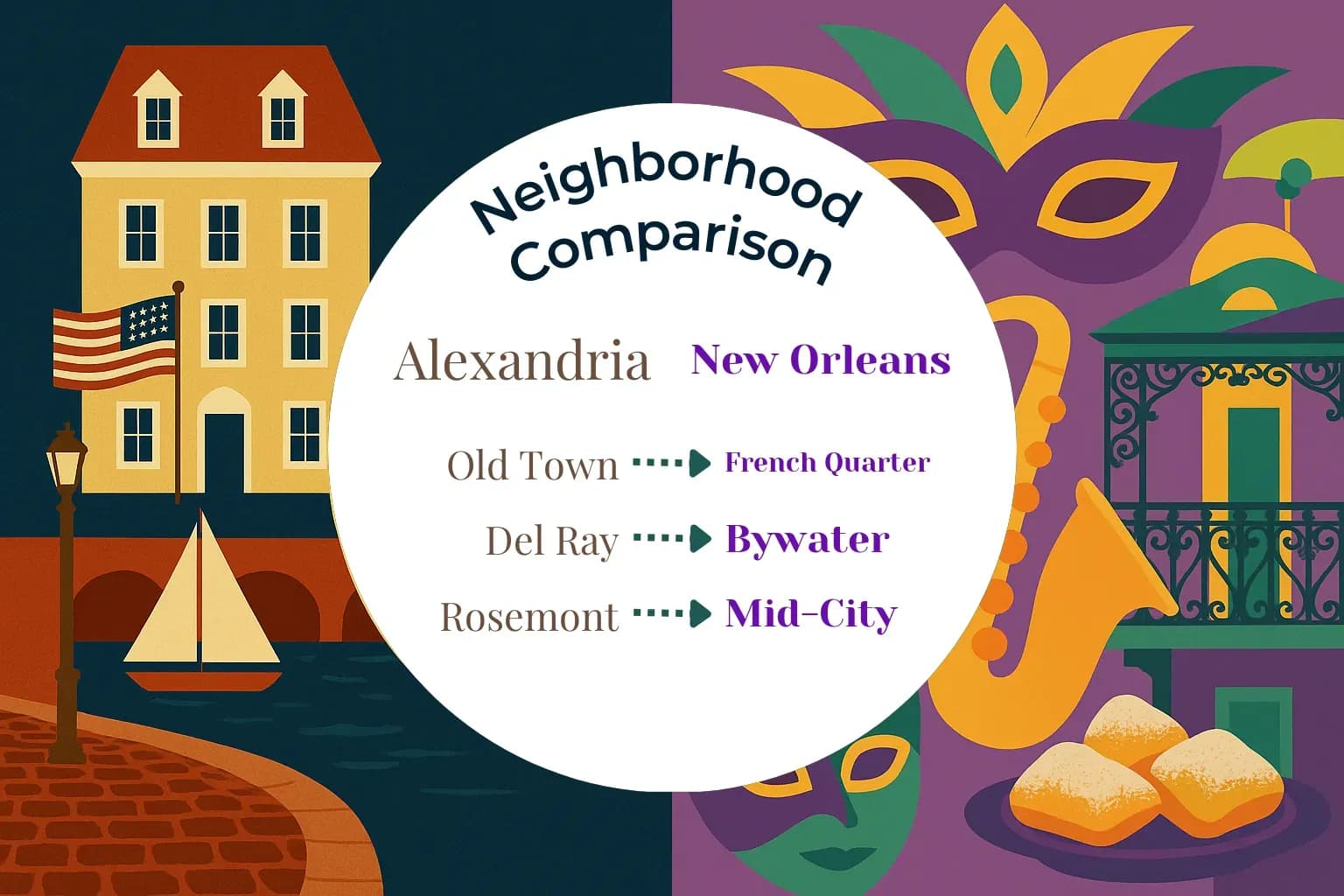 Alexandria vs New Orleans Neighborhood Comparison