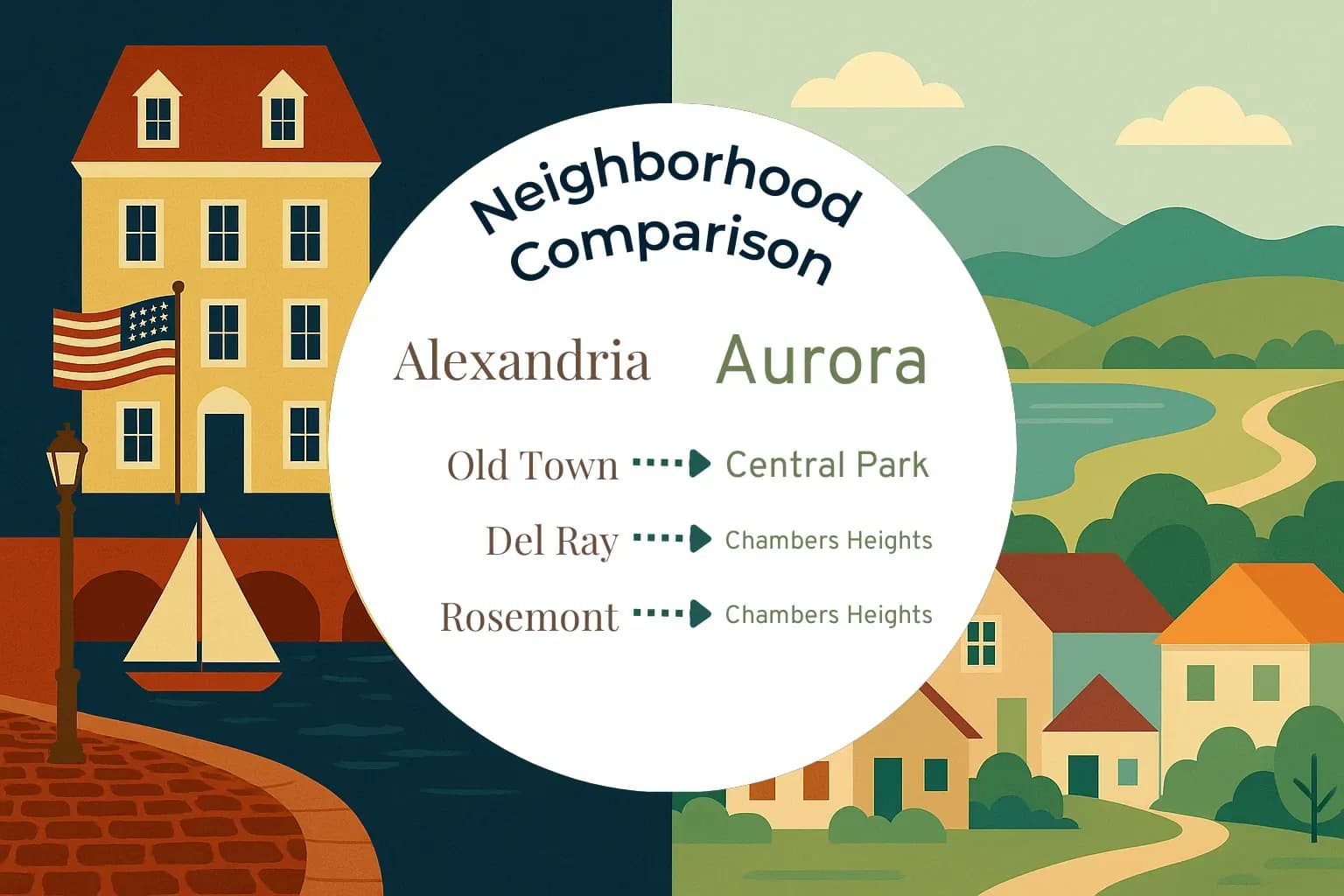 Alexandria vs Aurora Neighborhood Comparison