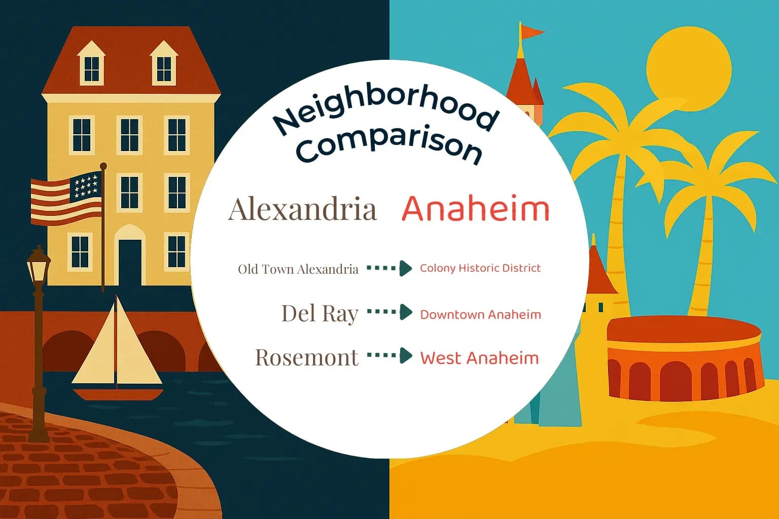 Alexandria vs Anaheim Neighborhood Comparison