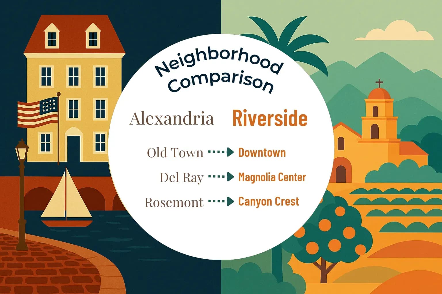 Alexandria vs Riverside Neighborhood Comparison