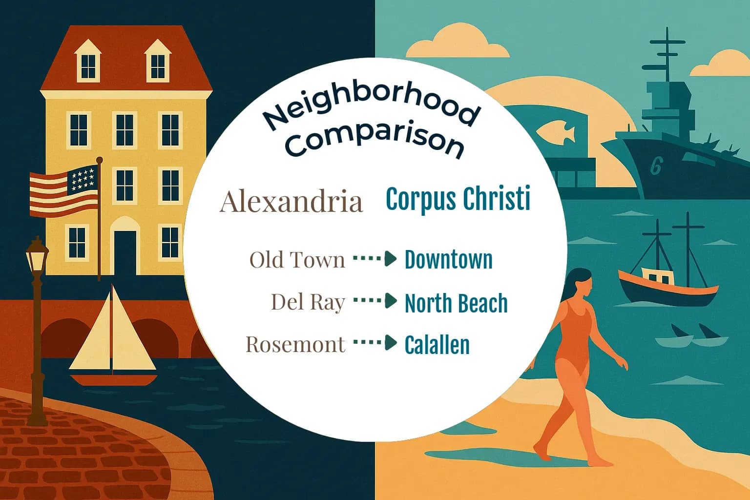 Alexandria vs Corpus Christi Neighborhood Comparison