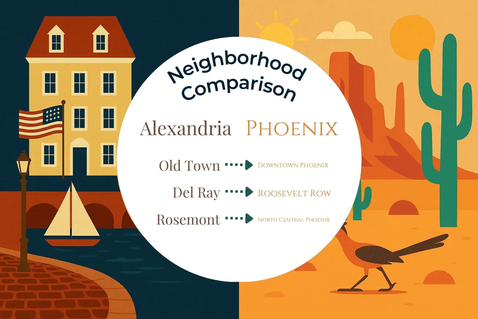 Alexandria vs Phoenix Neighborhood Comparison