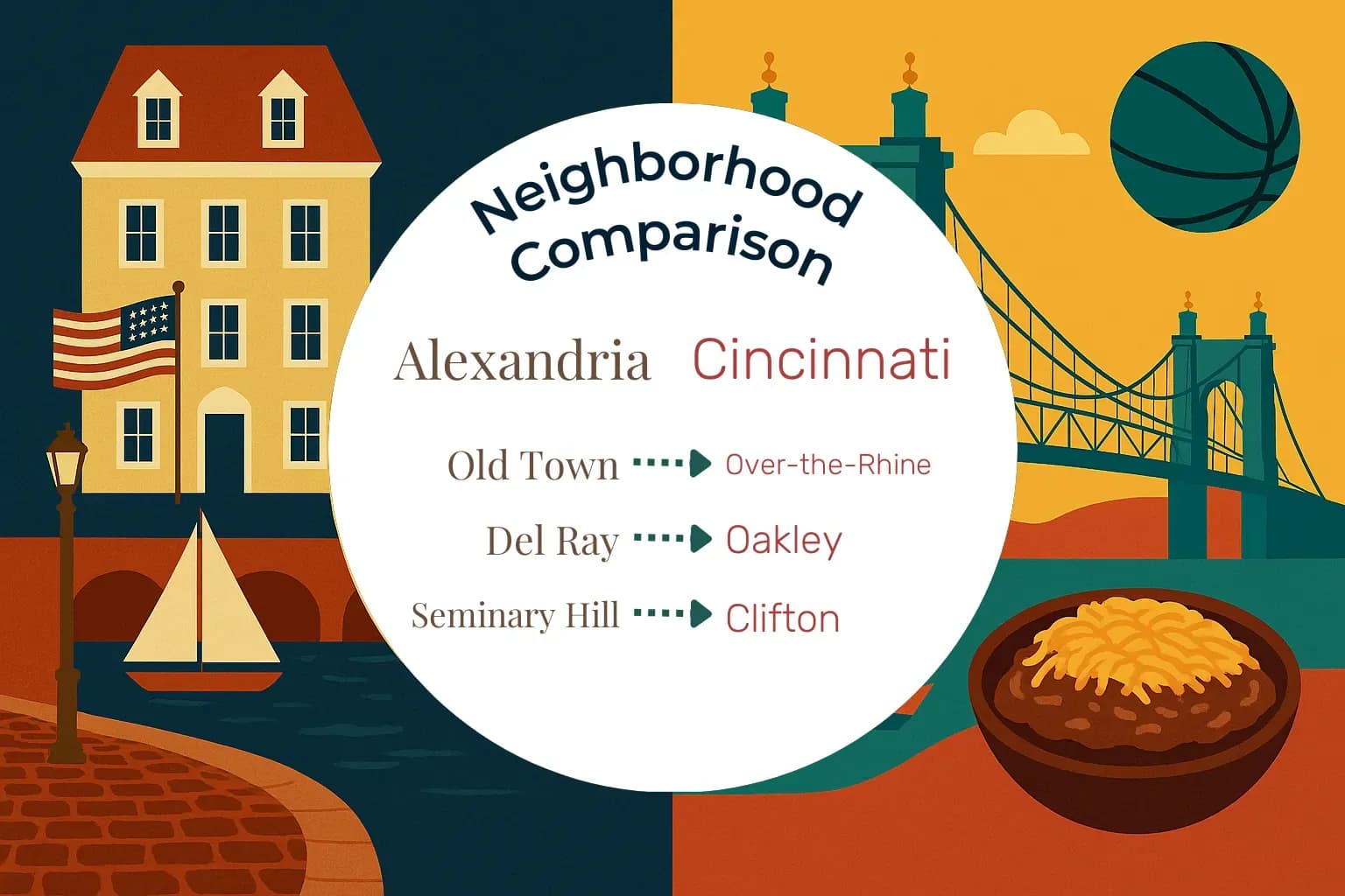 Alexandria vs Cincinnati Neighborhood Comparison
