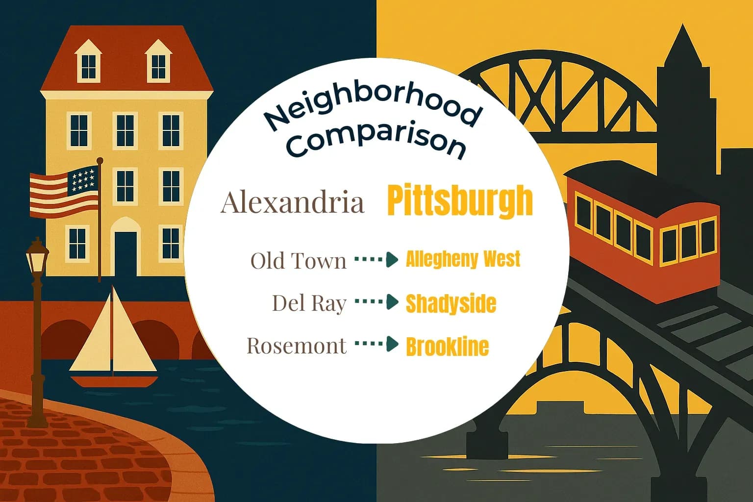 Alexandria vs Pittsburgh Neighborhood Comparison