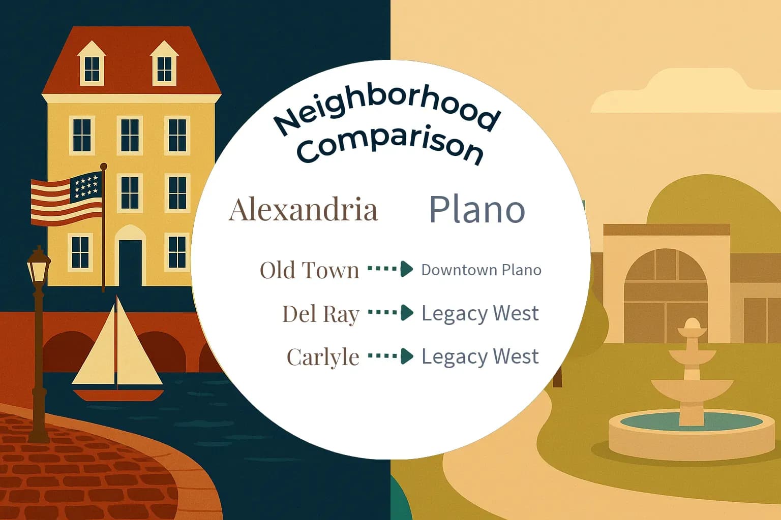Alexandria vs Plano Neighborhood Comparison