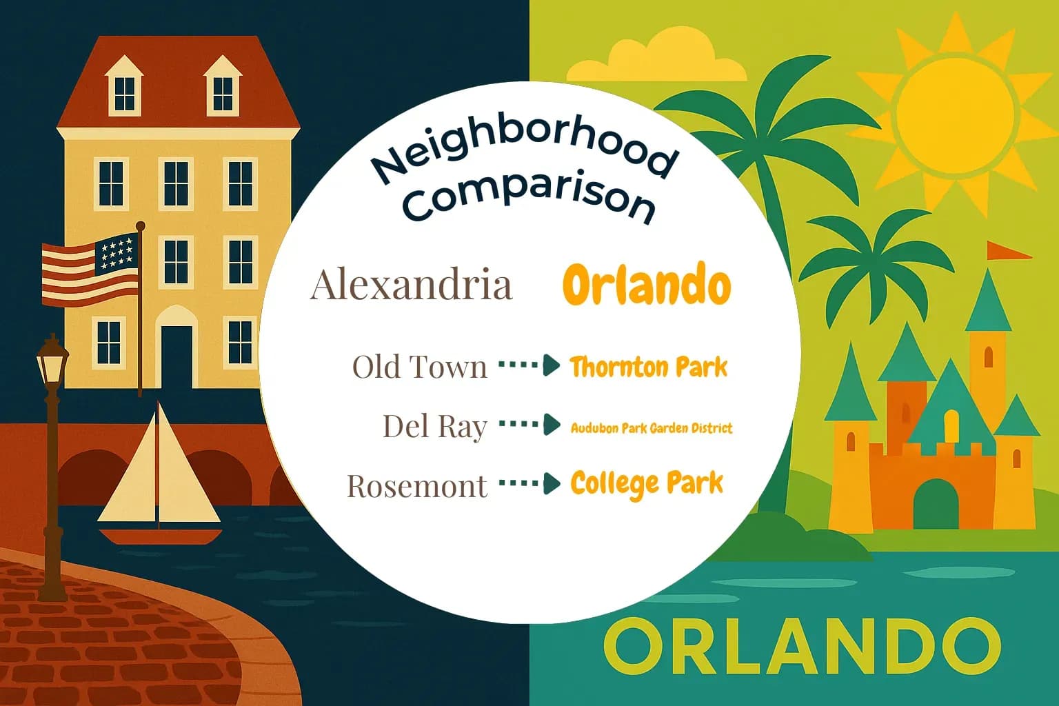 Alexandria vs Orlando Neighborhood Comparison