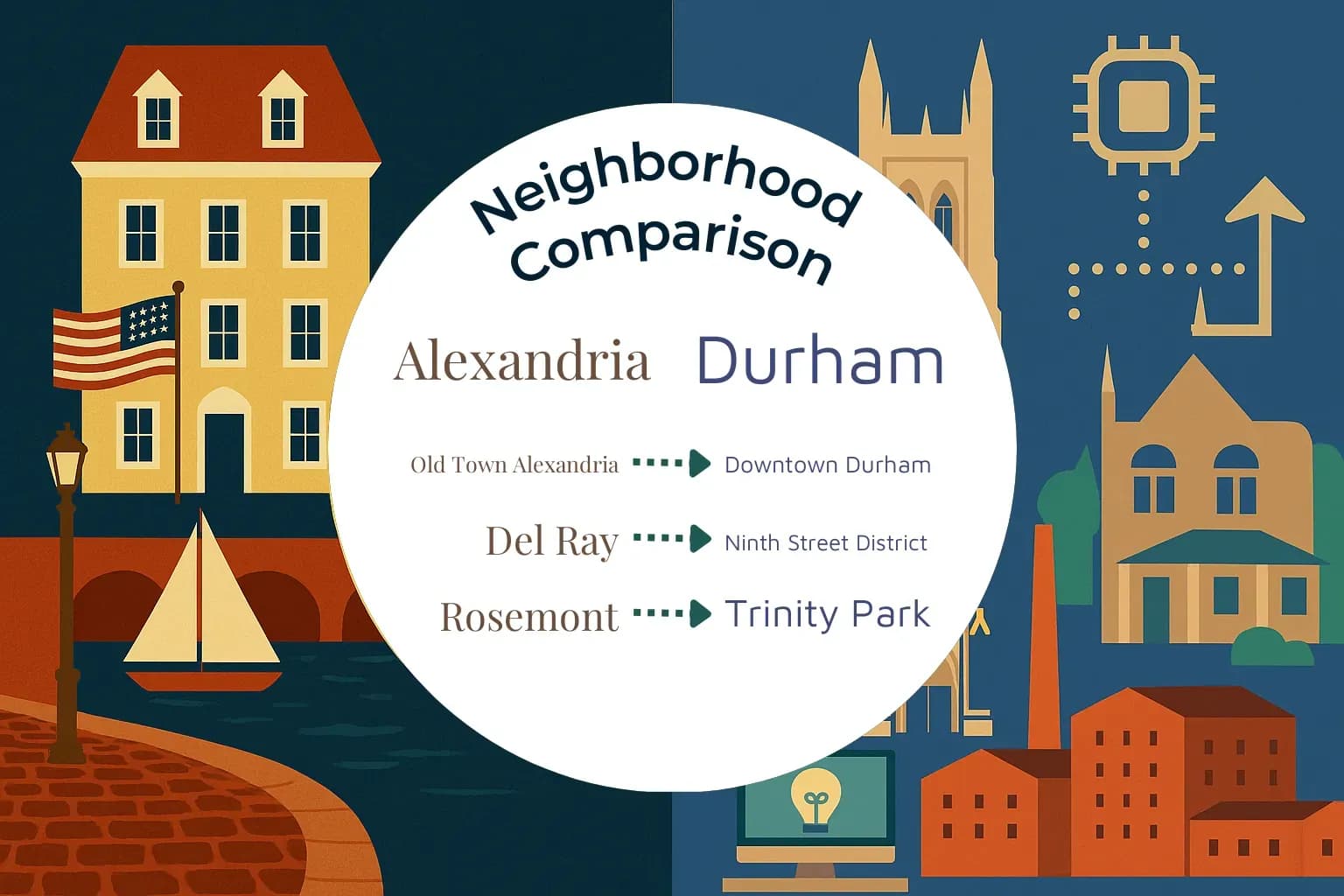 Alexandria vs Durham Neighborhood Comparison