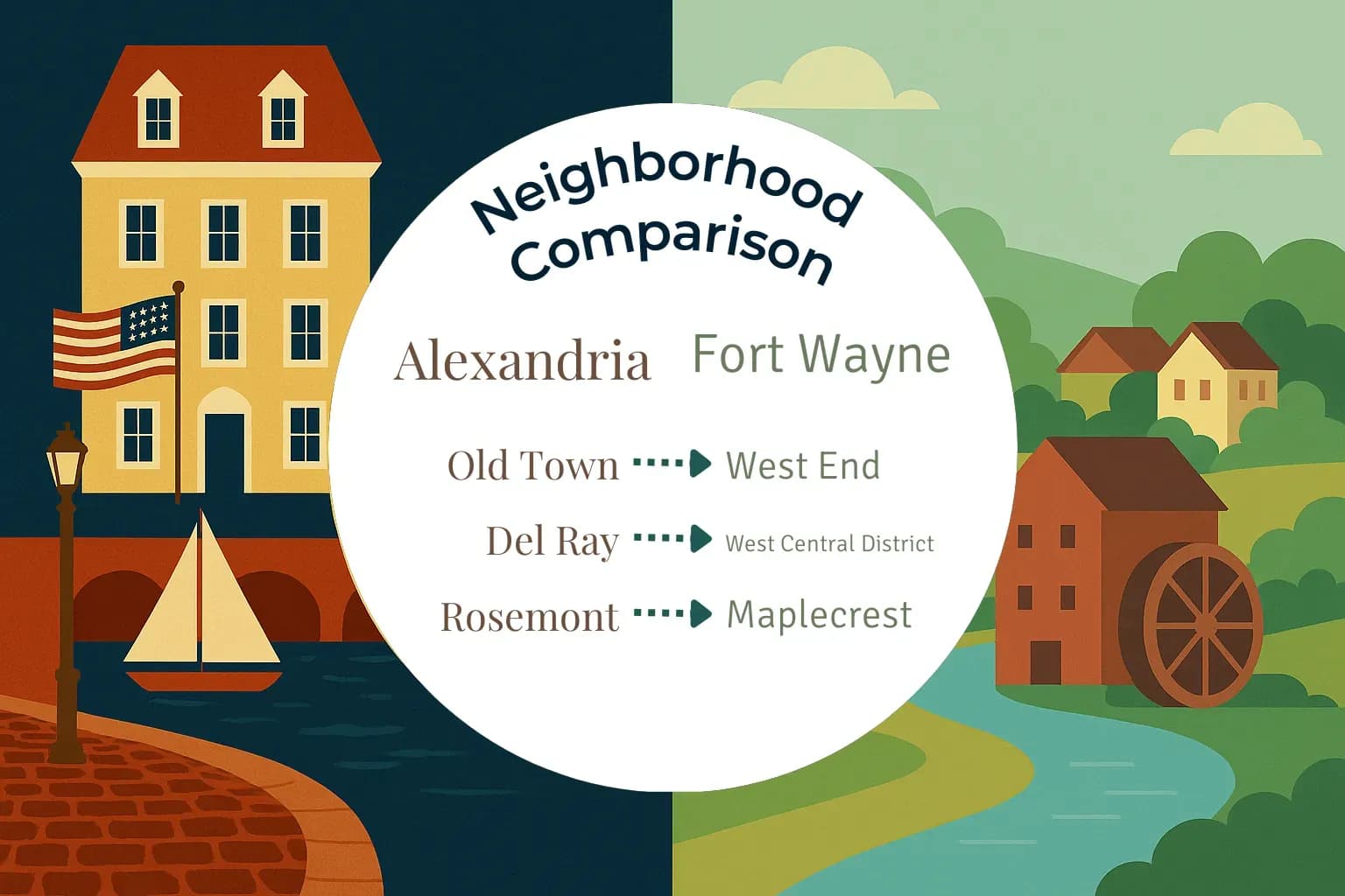 Alexandria vs Fort Wayne Neighborhood Comparison