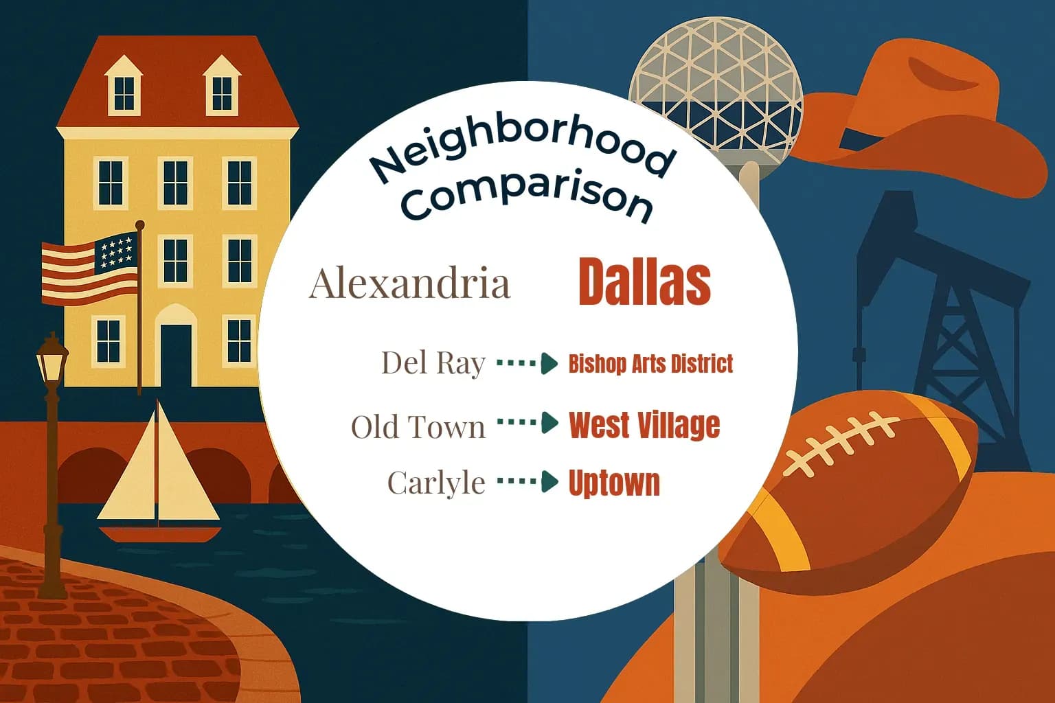 Alexandria vs Dallas Neighborhood Comparison