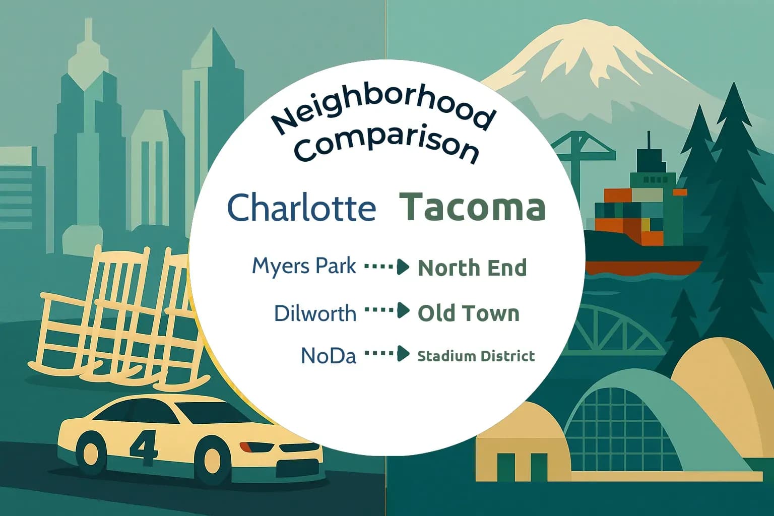 Charlotte vs Tacoma Neighborhood Comparison