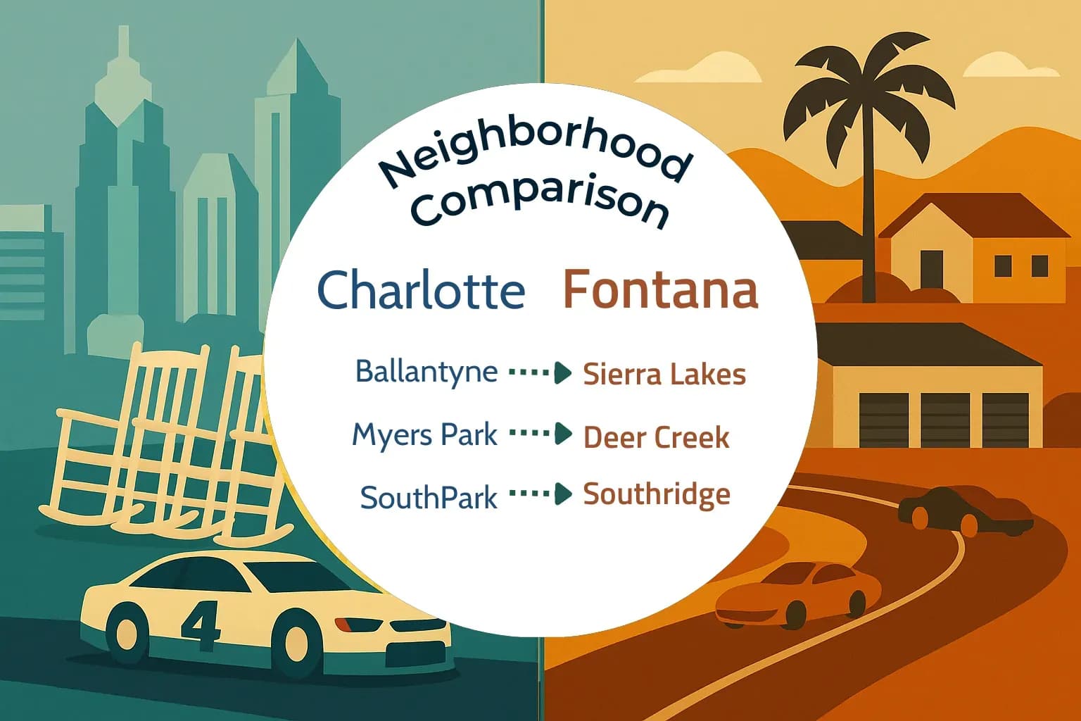 Charlotte vs Fontana Neighborhood Comparison