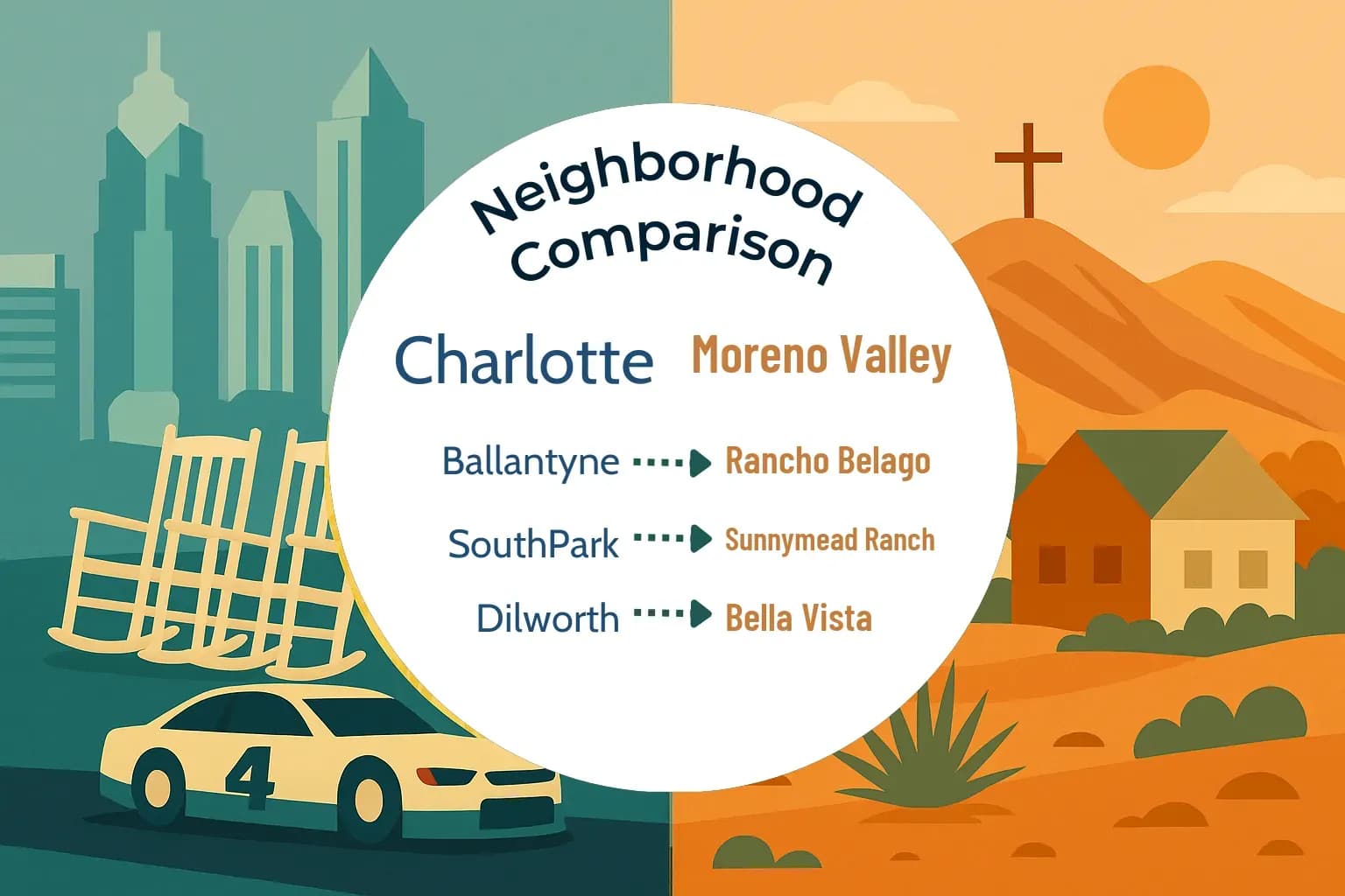 Charlotte vs Moreno Valley Neighborhood Comparison
