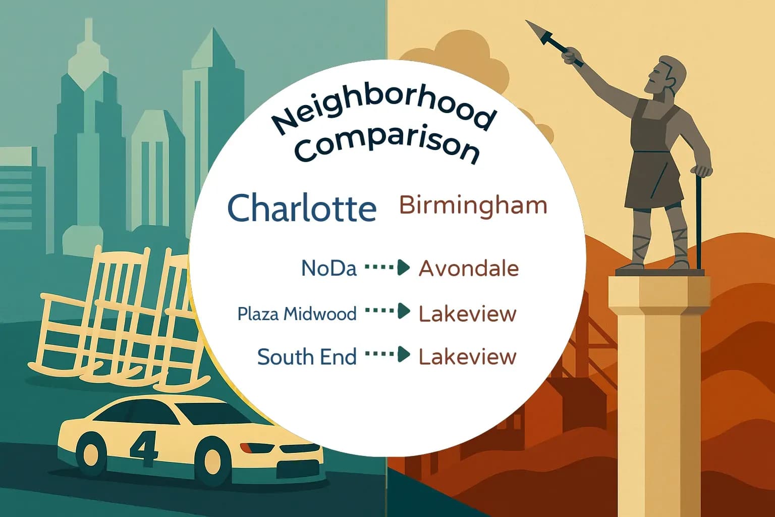 Charlotte vs Birmingham Neighborhood Comparison
