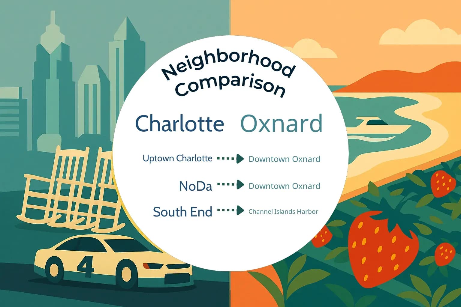 Charlotte vs Oxnard Neighborhood Comparison