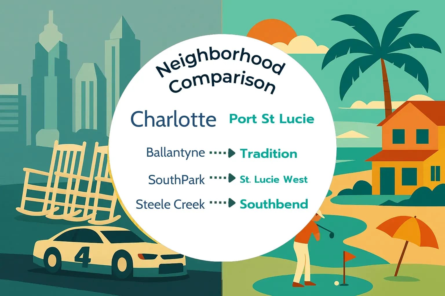 Charlotte vs Port St. Lucie Neighborhood Comparison