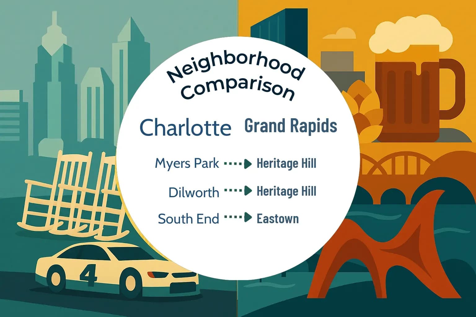 Charlotte vs Grand Rapids Neighborhood Comparison